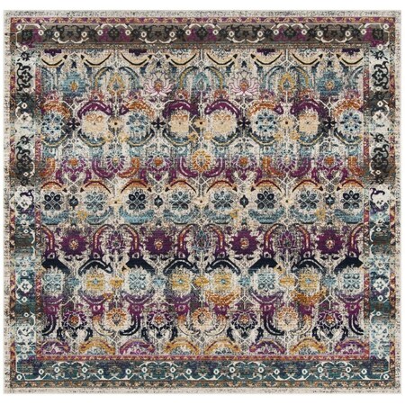 Safavieh Baldwin Power Loomed Square Area Rug Cream & Multi - 6 ft.-7 in. x 6 ft.-7 in. BDN196D-7SQ